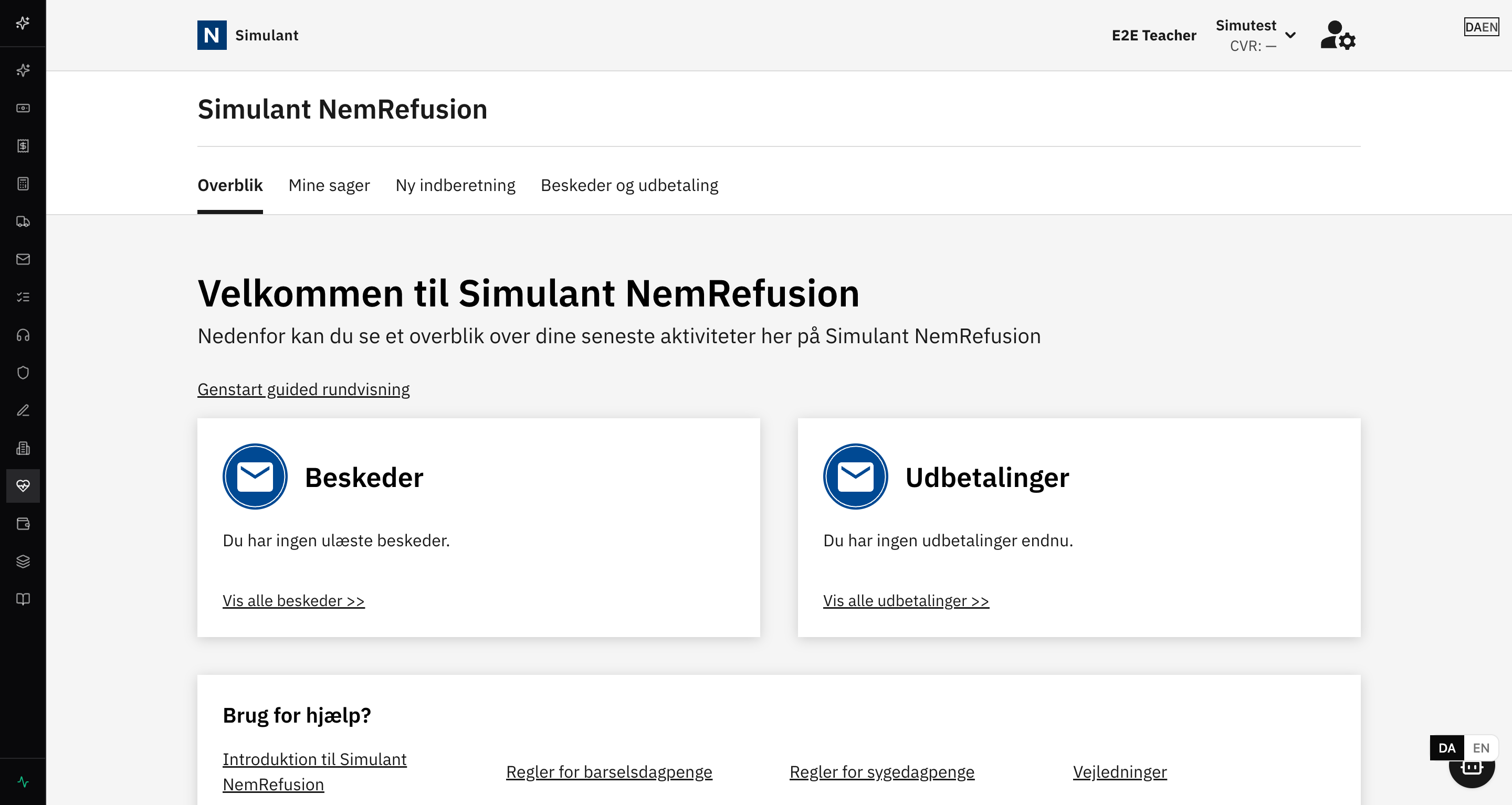 NemRefusion-indberetning i Simulant